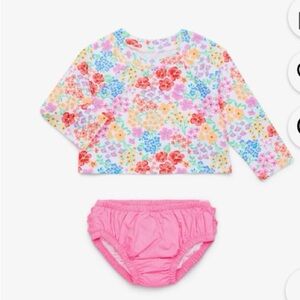 NWT Wonder Nation Baby Rash Guard and Diaper Cover Swimsuit